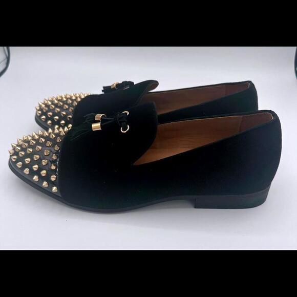 Velvet Studded Men's Tassel Loafer, Size 9 NWOT - Picture 4 of 4